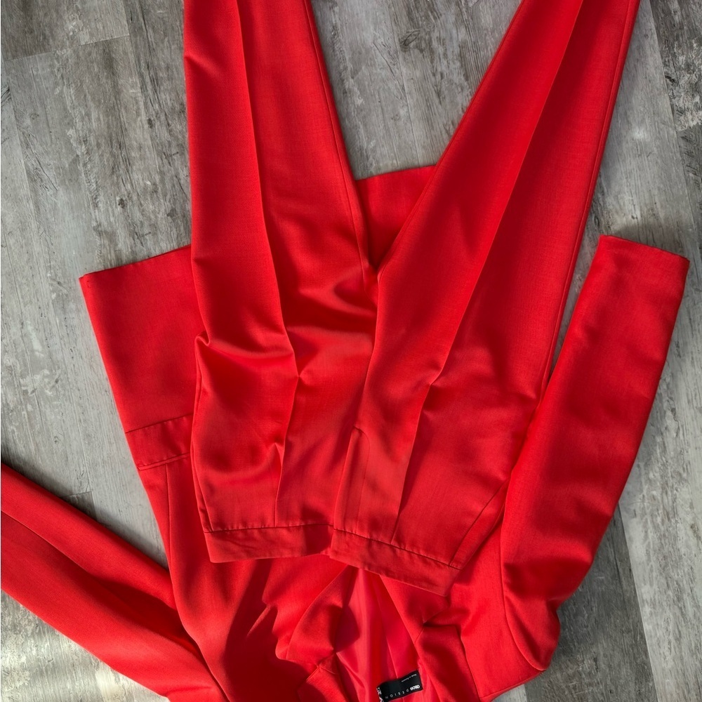 Vibrant Red Blazer and Pants Set,no offers on this particular set - Picture 4 of 5